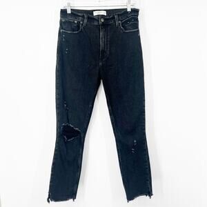 Abercrombie & Fitch The Skinny Jeans High Rise Black Distressed